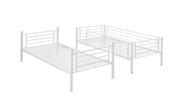 Двоярусне ліжко розкладається на 2 односпальні ліжка HALMAR BUNKY 90x200 см біле фото №2