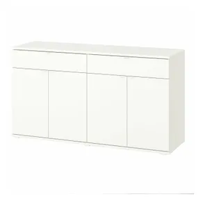 IKEA VIHALS ВІХАЛЬС, сервант, білий, 140x37x75 см 304.917.18 фото