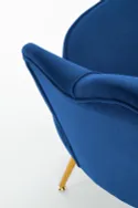 М'яке крісло HALMAR AMORINITO темно-синій/золотий фото thumb №6