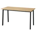 IKEA MITTZON МІТТЗОН, стіл для конференцій, okl дуб/чорний, 140x68x75 см 395.139.52 фото thumb №1