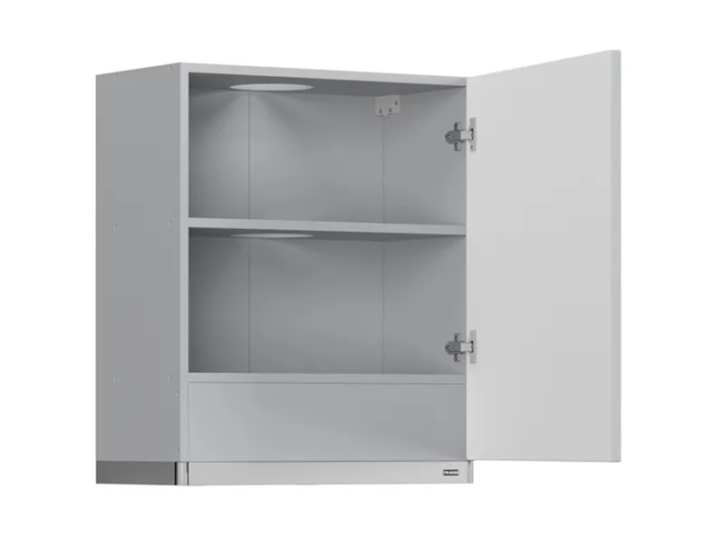 Кухонный шкаф BRW Top Line 60 см с вытяжкой правый серый глянец, серый гранола/серый глянец TV_GOO_60/68_P_FL_BRW-SZG/SP/IX фото №3