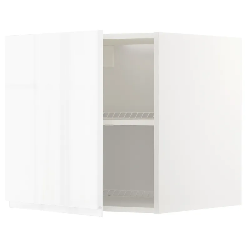 IKEA METOD МЕТОД, верхня шафа для холодильн / мороз кам, білий / ВОКСТОРП глянцевий / білий, 60x60 см 794.642.28 фото №1