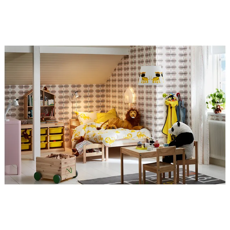 IKEA SNIGLAR СНИГЛАР, каркас кровати с реечным дном, бук, 70x160 см 191.854.33 фото №3