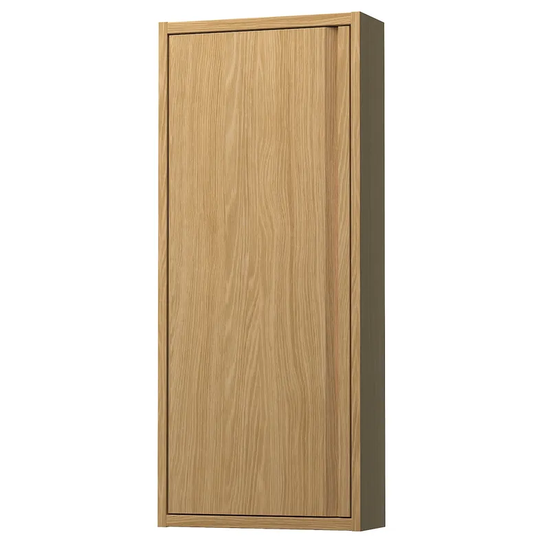 IKEA ÄNGSJÖN ЭНГШЁН, навесной шкаф с дверцей, имит. дуб, 40x15x95 см 205.350.77 фото №1