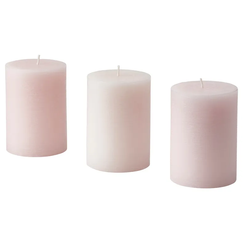 IKEA LUGNARE ЛУГНАРЕ, ароматическая формовая свеча, жасмин / розовый, 30 часов. 105.021.38 фото №1