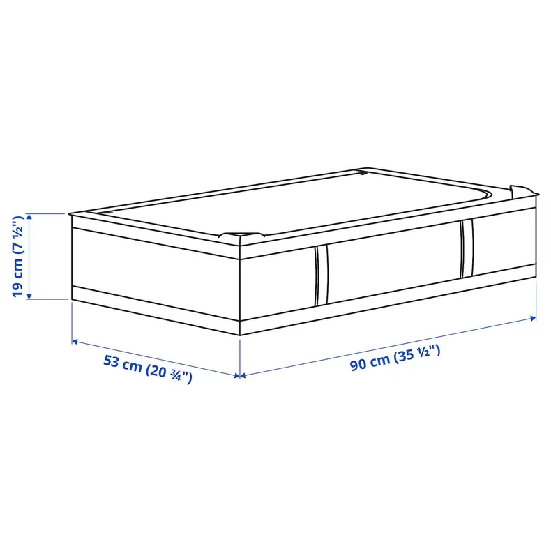 IKEA SKUBB СКУББ, сумка для хранения, белый, 90x53x19 см 205.910.49 фото №6