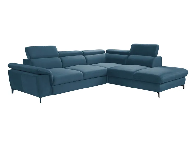 BRW Кутовий розкладний диван Алегра з ящиком для зберігання велюровий синій, Елемент 13 NA-ALEGRA-L-G2_B9CA45 фото №8
