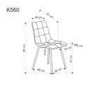 Кухонний стілець HALMAR K560 гірчичний фото thumb №2