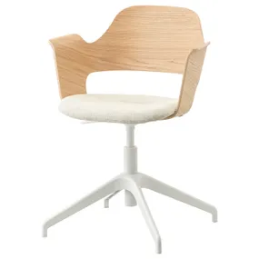 IKEA FJÄLLBERGET ФЙЕЛЛЬБЕРГЕТ, крісло для конференцій, білений дубовий шпон/ГУННАРЕД бежевий 803.964.22 фото