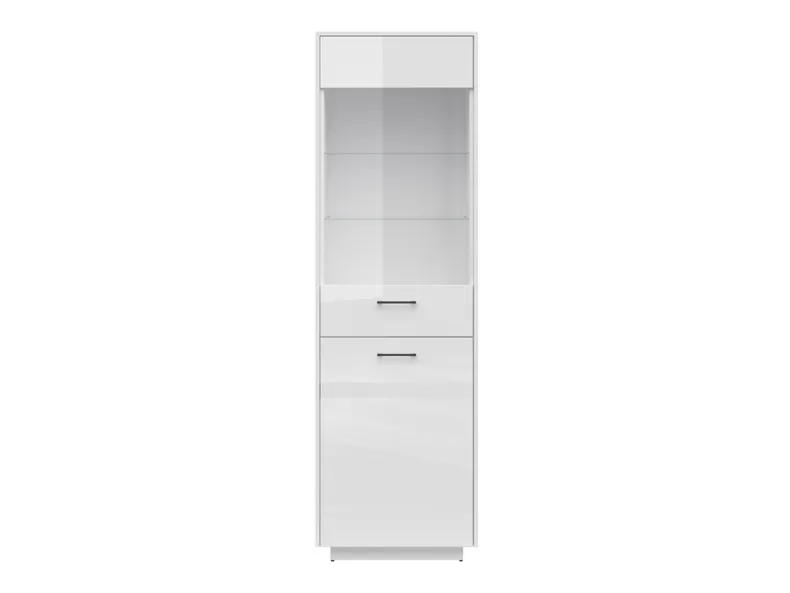 BRW FL Smart высокий шкаф с дверцами белый глянец, белый глянец REG1D1W/UCH_BLENDY-BAL/BIP фото №2
