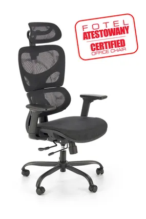 Крісло комп'ютерне офісне обертове HALMAR GOTARD чорний фото