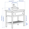 IKEA HEMNES ХЕМНЕС / VÄSTERSJÖN ВЕСТЕРШЕН, відкр шафа під раков з шух/рак/зміш, білий, 82x48x90 см 895.684.71 фото thumb №6