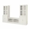 IKEA HAVSTA ХАВСТА, шкаф для ТВ, комбин / стеклян дверцы, белый, 322x47x212 см 593.861.99 фото thumb №1