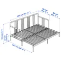 IKEA FYRESDAL ФЮРЕСДАЛЬ, кушетка з 2 матрацами, чорний, ОФЙЕЛЛ жорсткий, 80x200 см фото thumb №10