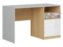 Письмовий стіл BRW Nandu, 120х57 см, світло-сірий / дуб польський / білий глянець / наклейка BIU1D1S-JSZ/DP/BIP/SCR фото thumb №1
