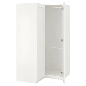 IKEA PAX ПАКС / GRIMO ГРІМО, кутовий гардероб, білий/білий, 110/110x201 см 992.185.09 фото