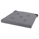 IKEA JUSTINA ЮСТІНА, подушка для стільця, сірий, 42/35x40x4 см 601.750.06 фото thumb №1