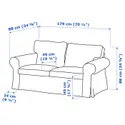 IKEA EKTORP ЕКТОРП, 2-місний диван, Талміра середньо-сіра 194.305.28 фото thumb №6