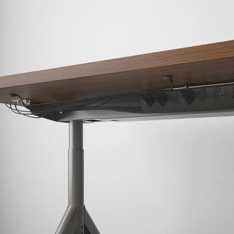 IKEA IDÅSEN ИДОСЕН, письменный стол, коричневый / темно-серый, 160x80 см 992.810.39 фото №4
