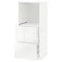 IKEA METOD МЕТОД / MAXIMERA МАКСИМЕРА, высокий шкаф с 2 ящиками д / духовки, белый / Рингхульт белый, 60x60x140 см 490.202.33 фото