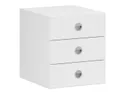 BRW Шкаф-пьедестал Time 43 см с 3 ящиками белый, белый KOM3S/43-BI фото thumb №1