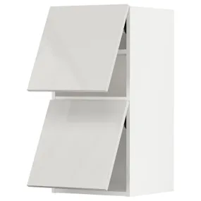 IKEA METOD МЕТОД, навесной горизонтальный шкаф / 2двери, белый / светло-серый, 40x80 см 093.945.97 фото