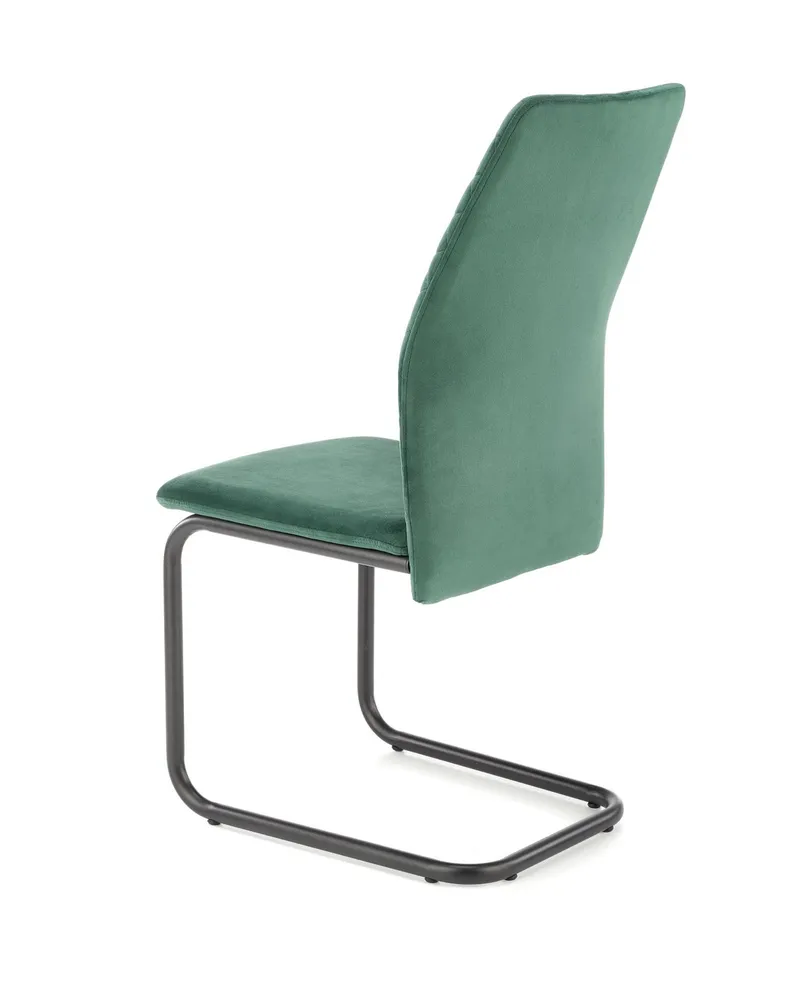 Кухонний стілець оксамитовий HALMAR K444 Velvet, темно-зелений фото №6