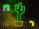 BRW Дитячий неоновий настінний світильник Cactus LED зелено-помаранчевий 093794 фото thumb №4