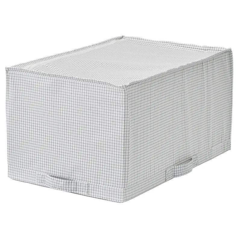 IKEA STUK СТУК, коробка для зберігання, білий/сірий, 34x51x28 см 403.096.86 фото №1