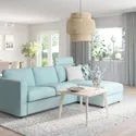 IKEA VIMLE ВИМЛЕ, 3-местный диван с козеткой, с подголовником Saxemara / светло-голубой 993.991.33 фото thumb №2