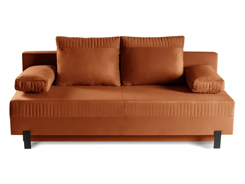 BRW Трехместный диван-кровать раскладной бархатный бархатный BRW MAGIC, оранжевый SO3-MAGIC-LX_3DL_TRINITY_25 фото №1