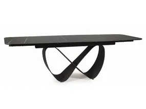Стол обеденный раскладной SIGNAL Infinity Ceramic 160(240)х95 см, матовый черный фото