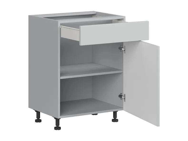 BRW Top Line кухонный базовый шкаф 60 см правый с ящиком светло-серый матовый, греноловый серый/светло-серый матовый TV_D1S_60/82_P/SMB-SZG/BRW0014 фото №3