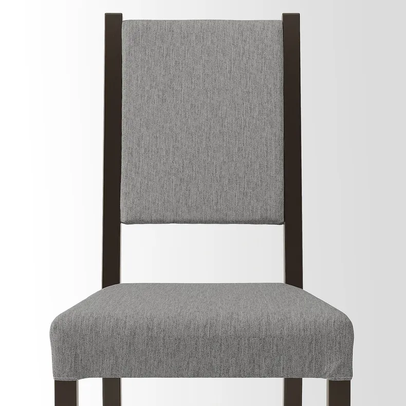 IKEA STEFAN СТЕФАН, стілець, коричнево-чорний / КНІСА сірий / бежевий 805.120.87 фото №4