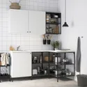 IKEA ENHET ЕНХЕТ, кутова кухня, антрацит / білий 493.381.61 фото thumb №2