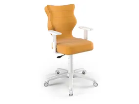BRW Молодежный вращающийся стул желтого цвета размер 6 OBR_DUO_BIALY_ROZM.6_VELVET_35 фото