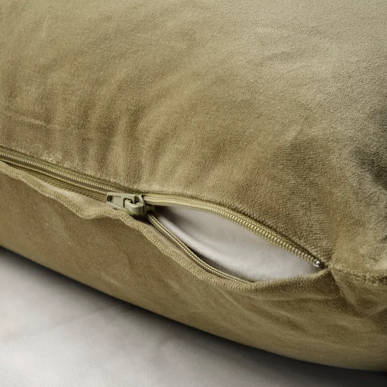 IKEA SANELA САНЕЛА, чохол на подушку, світлий оливково-зелений, 65x65 см 304.565.31 фото №3