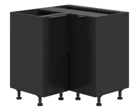 BRW Угловой кухонный шкаф Sole L6 90 см черный матовый, черный/черный матовый FM_DNW_90/82_P/L-CA/CAM фото