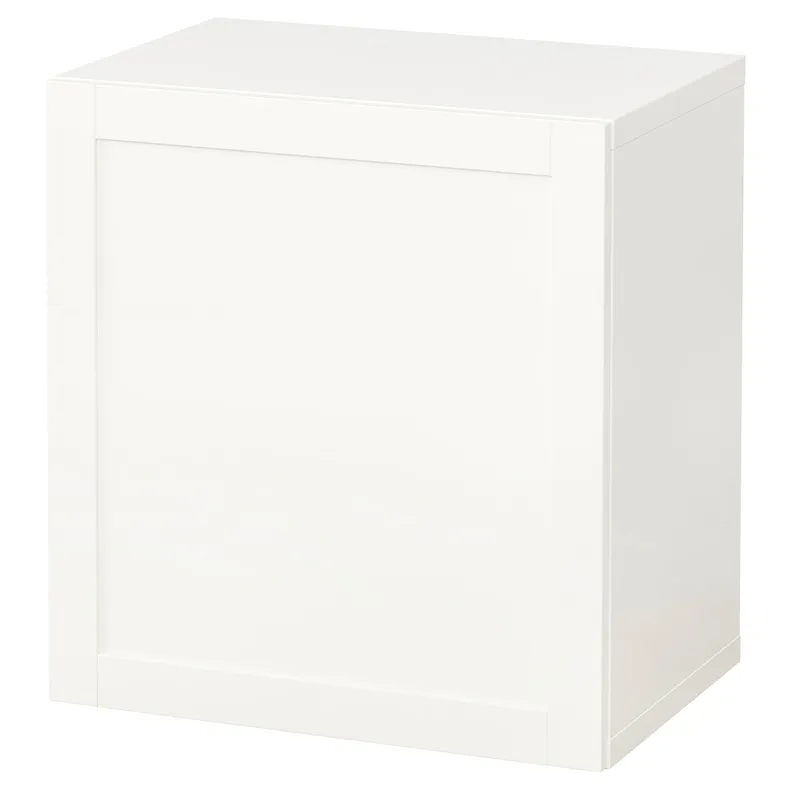 IKEA BESTÅ БЕСТО, комбинация настенных шкафов, белый / Ханвикен белый, 60x42x64 см 594.320.59 фото №1