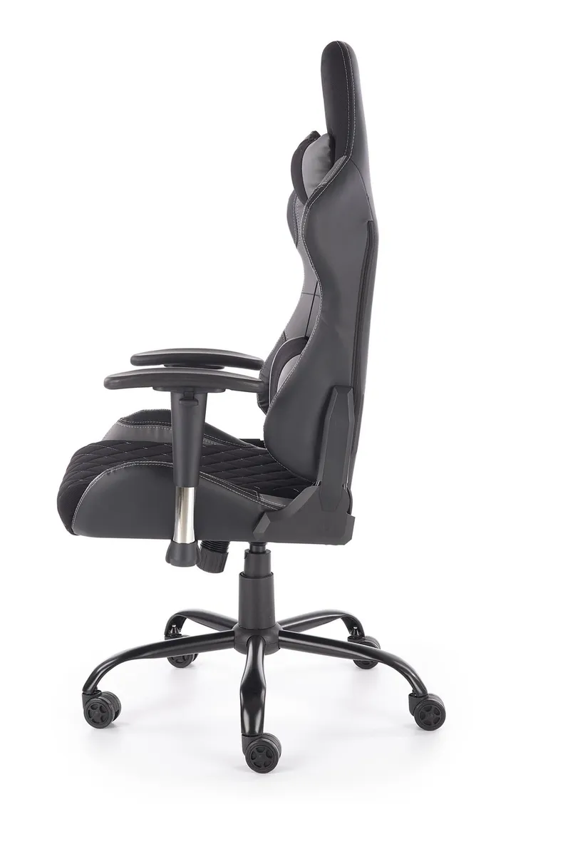 Крісло комп'ютерне офісне обертове HALMAR DRAKE, чорний / сірий фото №2