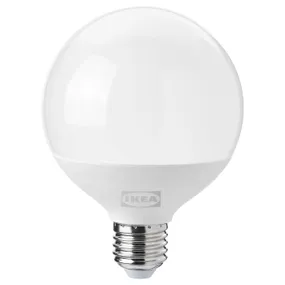 IKEA SOLHETTA СОЛЬХЕТТА, LED лампа E27 1521 лм, може бути потемнілим / опалово-біла куля, 95 мм 805.484.30 фото