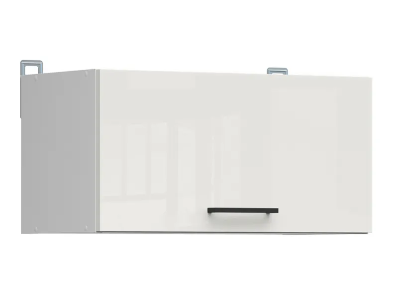 BRW Верхний шкаф для кухни Junona Line 50 см над вытяжкой мел глянец, белый/мелкозернистый белый глянец GO/50/30-BI/KRP фото №2