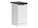 BRW Junona Line базовый шкаф для кухни 40 см правый с топом белый, белый/белый/металлический сланцевый черный/золотой D1D/40/82_P_ZBL-BI/BI/LMC фото thumb №2