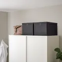 IKEA NIMM НИММ, коробка с крышкой, черный, 35x50x30 см 005.200.53 фото thumb №9