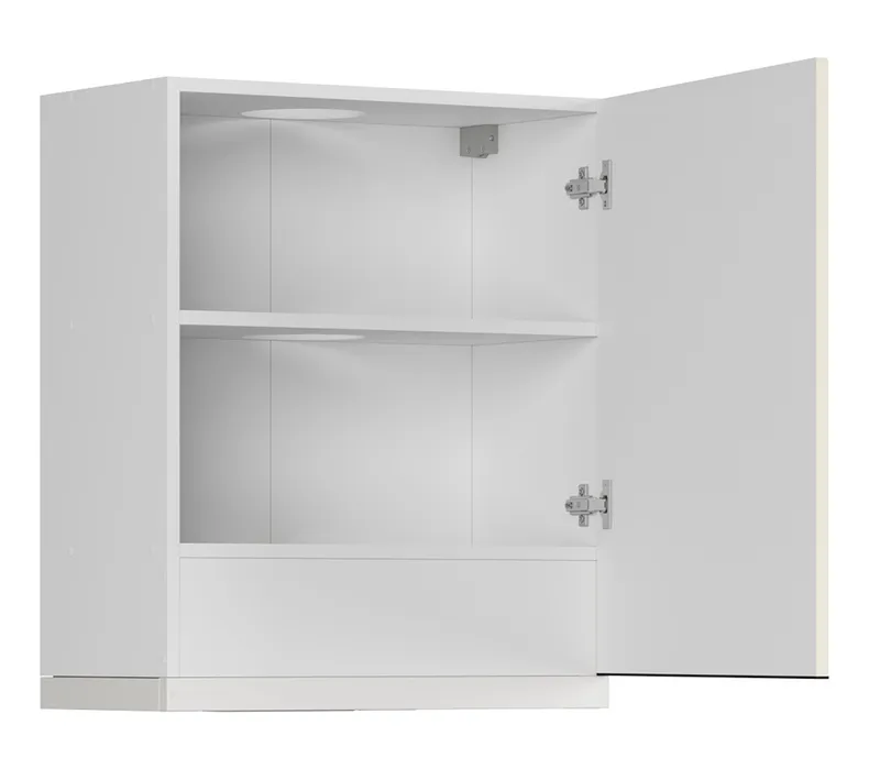 BRW Кухонный настенный шкаф 60 см с вытяжкой правый магнолия жемчуг, альпийский белый/жемчуг магнолии FM_GOO_60/68_P_FAMI-BAL/MAPE/BI фото №3