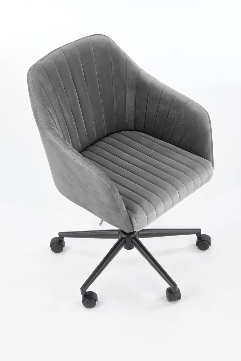Кресло компьютерное офисное вращающееся HALMAR FRESCO, серый бархат фото №2