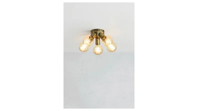 BRW Mazzo 5-точечный металлический потолочный светильник золотого цвета 089029 фото №2