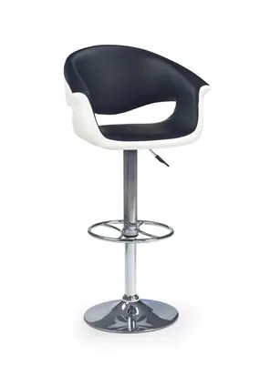 Барний стілець HALMAR H46, білий/чорний фото