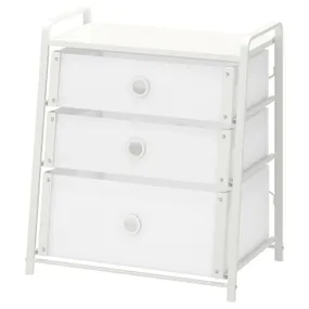 IKEA LOTE ЛОТЕ, комод із 3 шухлядами, білий, 55x62 см 502.937.22 фото