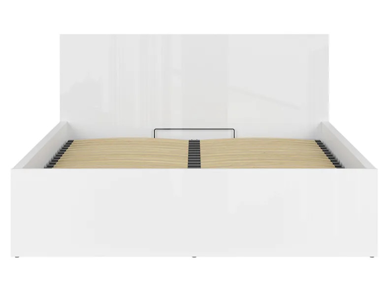 BRW Tetrix, Комплект ліжка 160 Tetrix та матрац Mimas, білий глянець LOZ/160/B+MAT-BIP фото №2